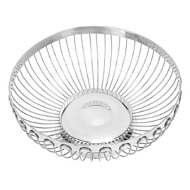 Frutero de Acero Inoxidable, Cesta de Frutas de Acero Inoxidable de Estilo Moderno, Drenaje Antioxidante, Espejo Pulido, Gran Capacidad para Sala de Estar (Tamaño mediano para