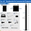 Zylorix 42" Cable Railing Post T304 Stainless Steel Angled Drilled