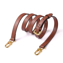 LDKJ Vachetta Leather Adjustable Crossbody Strap for ， women's crossbody handbags (caramel colour)