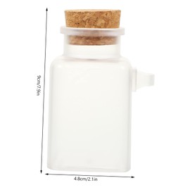 ABOOFAN 6Pcs Bath Salt Storage Bottles with Cork and Spoon Frosted Transparent Jars for Cosmetics and Travel for Bath Salts and Talcum Powder Multipurpose Container
