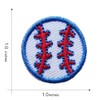 KLORIZ 6-Pack Baseball with Blue Border Embroidered Iron on Patch