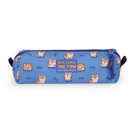 Legami - My Pencil Case, Zipper, Recycled Plastic, Durable, Spacious, Practical, School Pencil Case, Office Case, 22 x 6 cm, blue, CORGI