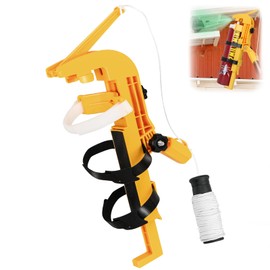 Spray Can Extension Pole Adaptor, Adjustment Wasp Spray Long Range Fit for Wasp/Hornet, Pro Sprayer Adaptor for Spray Paint, Window Cleaner, Spray Can Trigger Handle(Yellow)