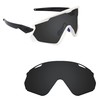 Alphax Stealth Black Polarized Replacement Lenses for Oakley Wind Jacket