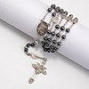 Nazareth Store St Michael Rosary Hematite Stone Beads Necklace Metal