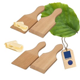 2 x Hofmeister® Wooden Butter Ball Maker, 18 cm, 1 Pair of Boards with Grooves for Shaping Butter Balls, Includes Instructions (English language not guaranteed), Decoration with Homemade Butter Balls,