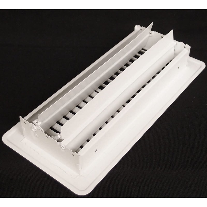 3" X 10" Floor Register with Louvered Design - Fixed