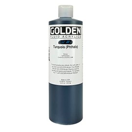 Acrylic - Golden Artist Colors Fluid Acrylic Turquoise (Pthalo)16oz