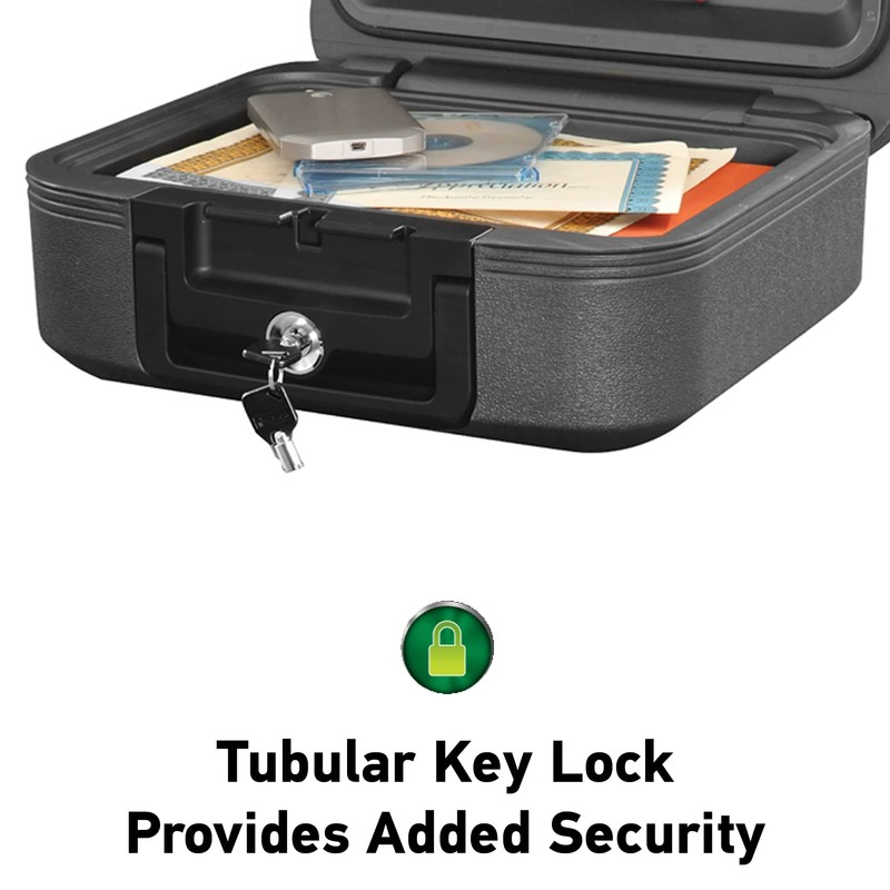 SentrySafe Dark Gray Fireproof and Waterproof Safe with Key Lock,
