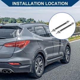 Hihaha Adjustable Bumper Lip Splitter Strut Rod Support for Car Aluminum Alloy 10cm / 2pcs Black Carbon Fiber