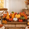 Autumn Pumpkin Decorations,Artificial Fall Maple Leaves Thanksgiving Decor