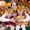 Winlyn 24 Sets Thanksgiving Turkey Headbands Fall Thanksgiving Craft Kits