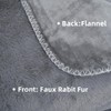 SeaBeauty Warm Soft Throw Blanket Faux Rabbit Fur, 2 Layers
