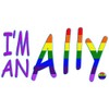 CafePress I'm an ALLY Oval Car Bumper Sticker