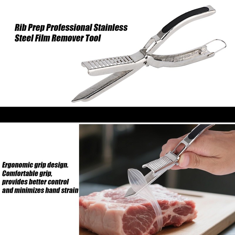 BOXOB Stainless Steel Rib Membrane Remover Tool, Ergonomically Designed Rib