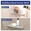 Bernkot Corner Shower Shelf 12" Polished 304 Stainless Steel Recessed