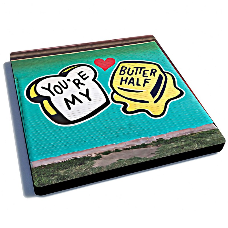 EXIT82ART - Rubber Drink Coasters (Set of 6). Austin, Texas