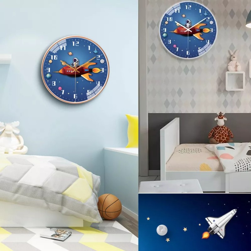 Dolores Reloj Digital De Pared Sala Modern Redond Silen 3d
