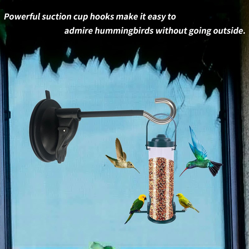 4 Pack Window Suction Cup Bird Feeder Hanger for Bird