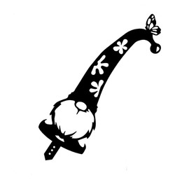 Santa Yard Art Decorations, Acrylic Garden Gnome Stake, Garden Hollowed Standing, Lawn Gnome Statue Silhouette, Holiday Party Supplies, 1 Pack, D Type