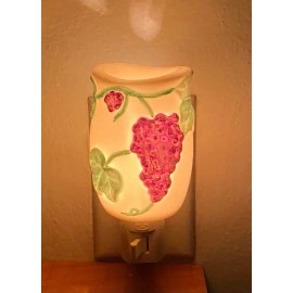 cal mart gifs Beautiful grape Porcelain Night Light Lamp Candle Aromatherapy Oil Warmer Burner