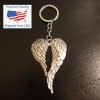 Unbranded Angel Wings Heart Shape Feathers Charm Pendant Keychain Key