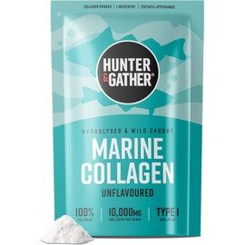 Hunter & Gather Marine Collagen Powder 300g | Pure Unflavoured Premium Hydrolysed Wild Caught Marine Collagen Peptides Powder for Hair Skin Nails Muscles | Collagen Supplements for Women and Men