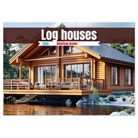 Log houses - American dream (Monthly Wall Calendar 2026 16.5" x 23.4" (open)), CALVENDO 14 Month Calendar