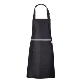 Zihuatailer 100% Waterproof Aprons for Women and Men with Pockets, Black, 1 Piece