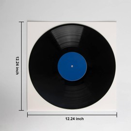 20ct 12-Inch LP Vinyl Record Jackets - 350gsm White Cardboard Covers, Blank Album for Outer Sleeves, No Center Hole, for CD Collection