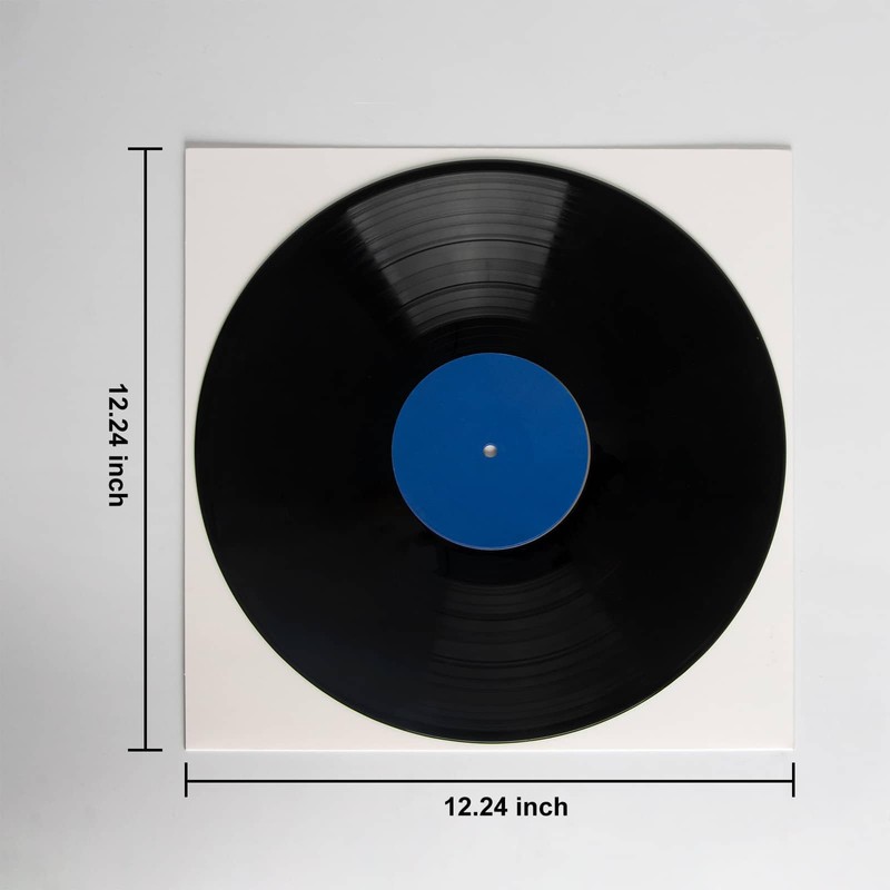 20ct 12-Inch LP Vinyl Record Jackets - 350gsm White Cardboard