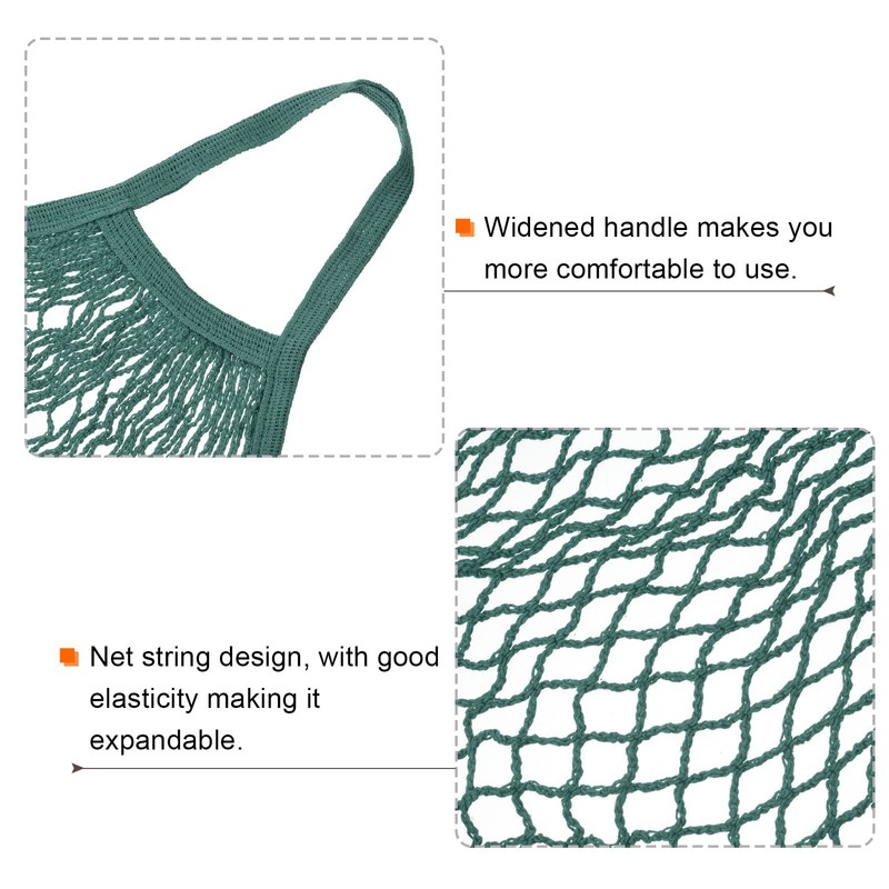 MECCANIXITY Cotton Mesh Bag, 15x13.8" Reusable Washable Mesh Net String