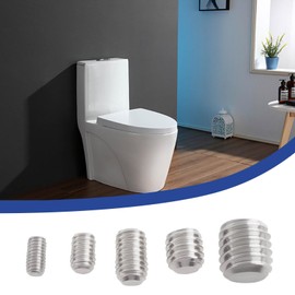 LT Easiyl 20pcs 304 Stainless Steel Hexagon Socket Head Cap Screws Set M3 M4 M5 M6 M8 Hex Bolt for Toilet Roll Holder Grub Screws Silver