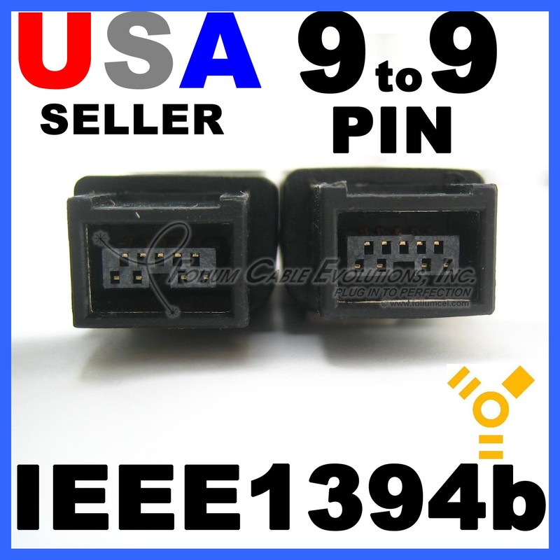 Cable Builders Firewire 800 400 Cable 9 Pin to 9