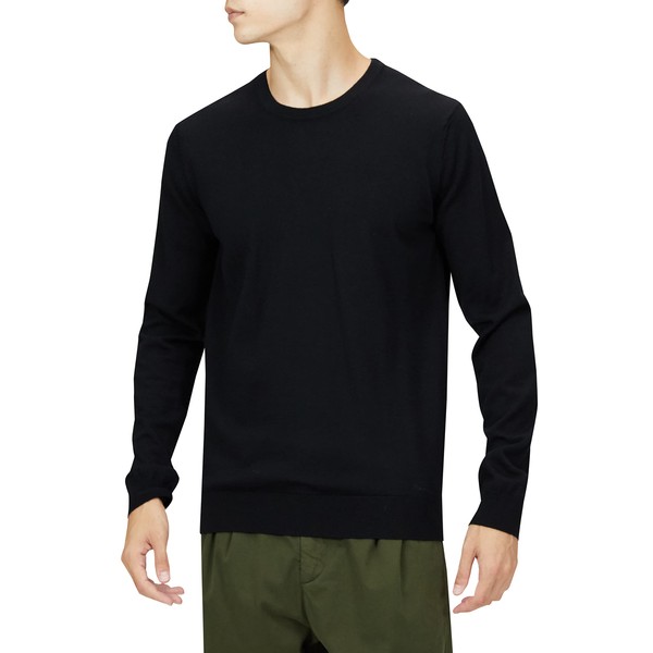 HUGO Herren San Cedric-M1 Pullover aus Schurwolle mit Logo-Stickerei Schwarz001