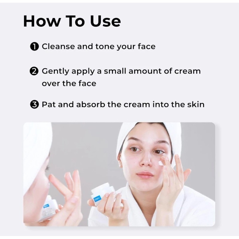 PLUS WIS Long-Lasting Moisturizing Repair Cream Daily Face Care w/