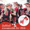 DEEKA 12 PCS Softball Cheer Bows with 2 Glitter Stitching