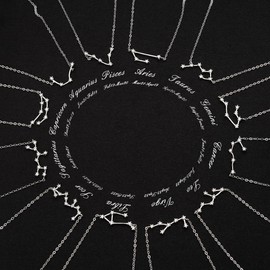 BriLove 925 Sterling Silver Bracelet -"Aries" Constellation Zodiac 12 Horoscope Astrology Women CZ Link Bracelet Clear April Birthstone