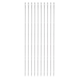 HARFINGTON 10pcs 12 Inch Upholstery Needles Large Eye Stitching Needles Stainless Steel Straight Hand Sewing Needles for Home Hand Sewing Leather Tapestry Embroidery Tufting Webbing Carpet