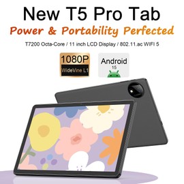 Tablet, Android 15 Tablet with 11 inch LCD Display, 12GB RAM + 128GB Storage 1TB Expand, T7200 Octa-Core Processors, 8000mAh, Widevine L1, GPS, Dual Camera, WiFi 5, BT5.0 (Blue)