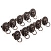 10Pcs 0.94"x 0.59" Antique Copper Lion Head Pull Handle Ring