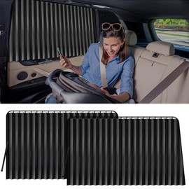 XCBYT Car Window Shades - 2 Pack Car Privacy Curtain 99% Block Light Magnetic Sun Shade for Baby Privacy Protection Keep Cool in Summer Insulate Heat and UV for Sleep Camping Breastfeeding