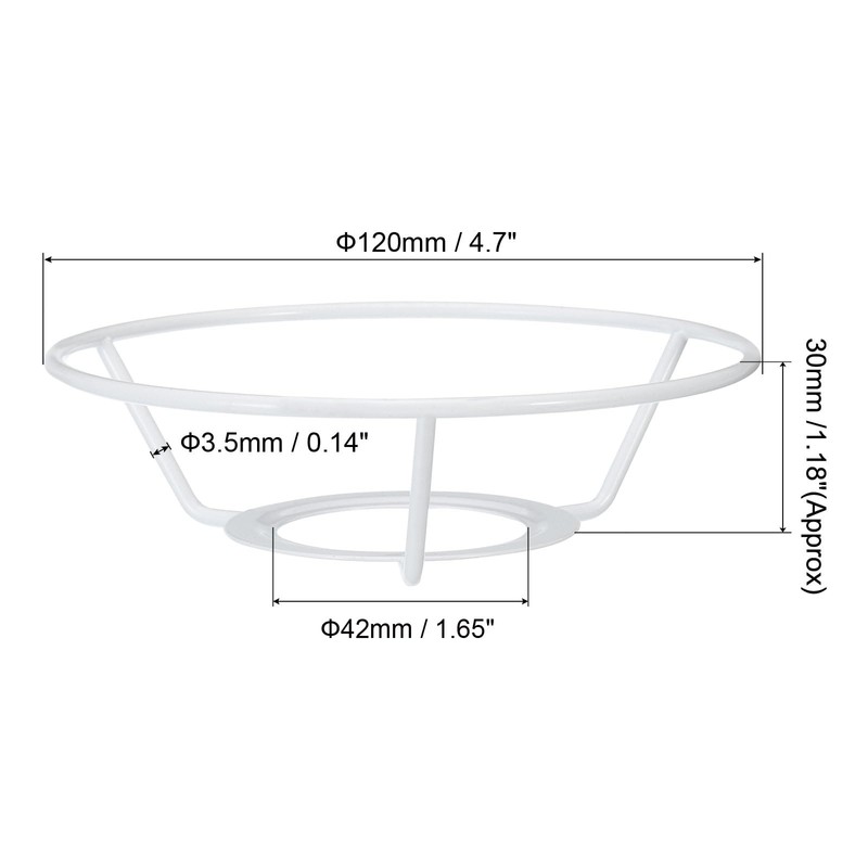 PATIKIL 4.7 Inch E26 E27 Lampshade Ring Frame with European