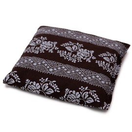 Spelt Cushion 12 x 12 cm Flower Brown – Heat Cushion & Cold Cushion – Spelt Grain Cushion