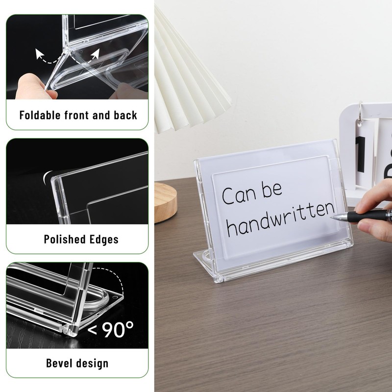 AetJxixee 10 Pack 4x6 Inch Sign Holder Horizontal, Double-Sided Usage