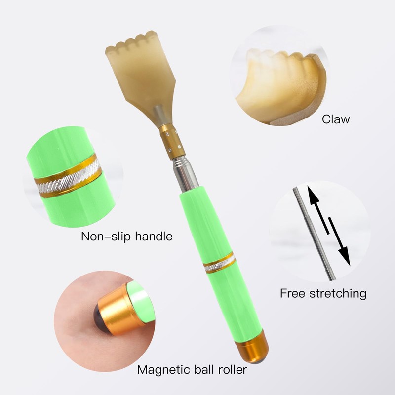 Cubicozy Extendable Back Itching Scratcher Retractable Back Scratcher Telescoping Stainless