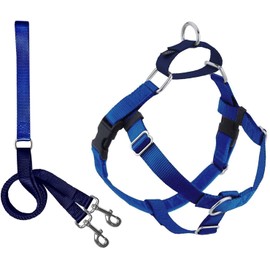 2 Hounds Design Freedom No Pull Dog Harness | Adjustable Gentle Comfortable Control for Easy Dog Walking |for Small Medium and Large Dogs | Made in USA | Leash Included | 1" LG Royal Blue