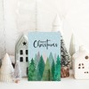Whaline 24 Pack Merry Christmas Greeting Cards Green Forest Note