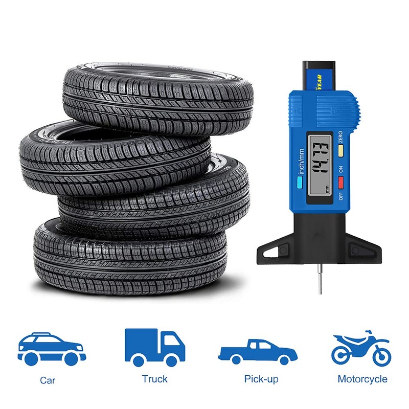 Goodyear Digital Tyre Tread Depth Gauge Measuring Tool Car Van