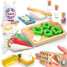 Pack of 24 Gnome Accessories Christmas, Miniature Gnome Door Accessories, Christmas Baking Set, 1/12 Miniature Dollhouse Accessories, Christmas Gnome Accessories, Miniature Kitchen Accessories